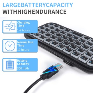 7 Màu Đèn Nền Di Động Siêu Mỏng Mini Bluetooth Bàn Phím Không Dây Cho Windows Android PC Notebook Mac Điện Thoại Máy Tính Đen Im Lặng Bàn Phím