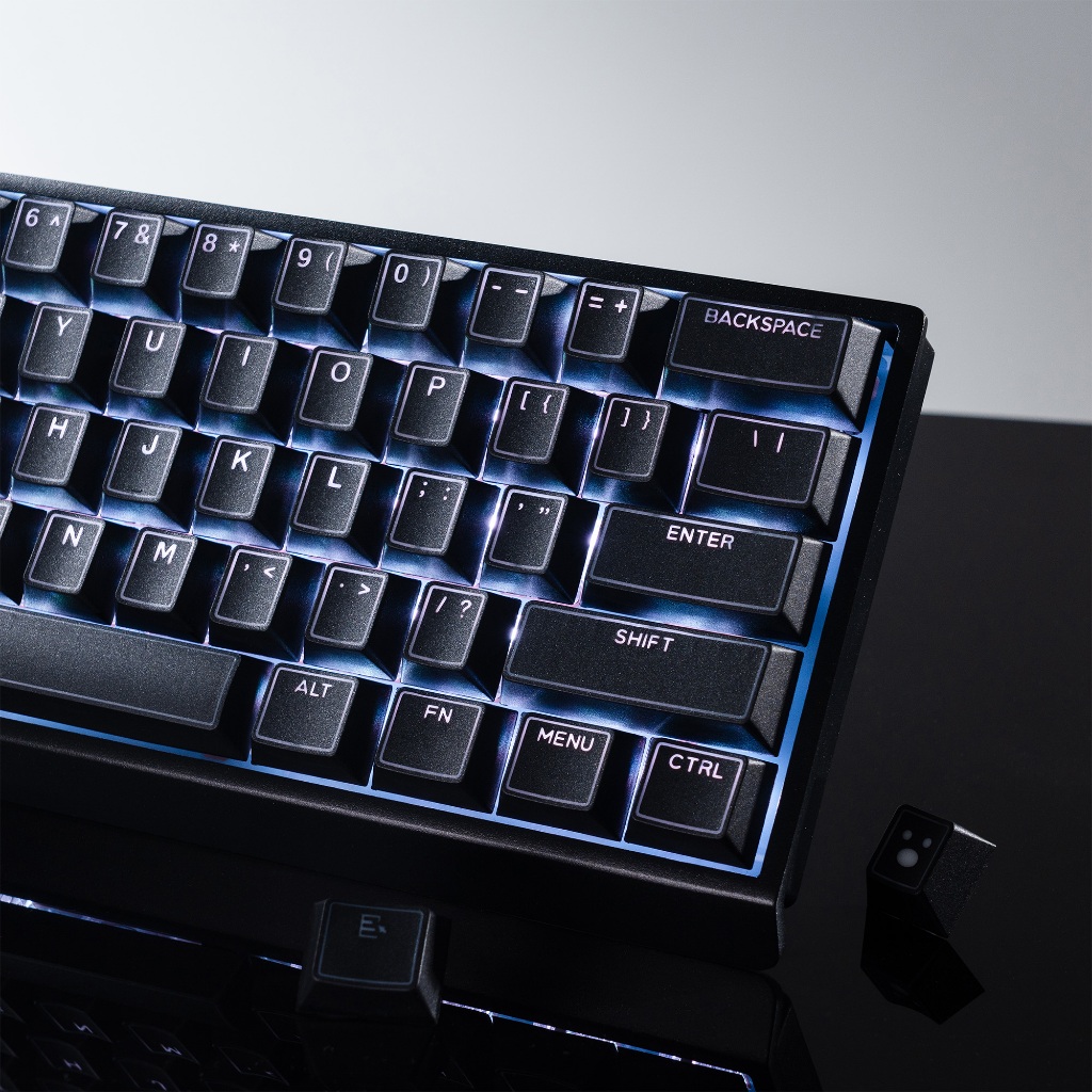 XVX PRISM Shine-Through Double shot Cherry Profile màu đen / trắng PBT Keycap142-key Tương thích với