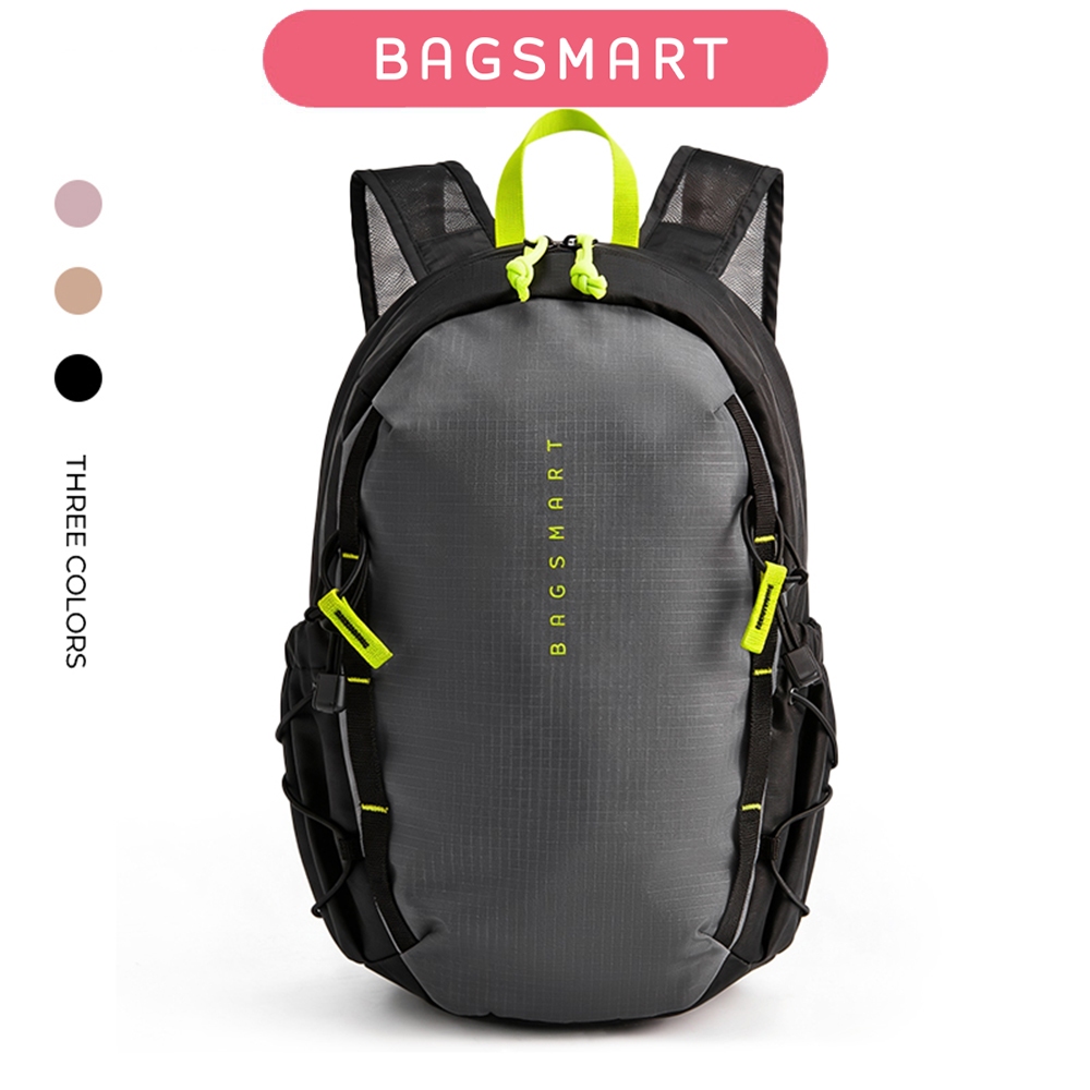 BAGSMART Balo Thể Thao Chống Nước, Dây Buộc Ngoài & Khoen Treo Đồ, Phong Cách Outdoor, Đi Phượt Đi G