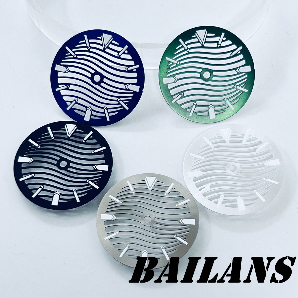 29mm NH70 Rỗng Ra Trắng Đen Xanh Xanh Đồng Hồ Mặt Số Đồng Hồ Dạ Quang Xanh Mặt Đồng Hồ Cho NH35 NH70