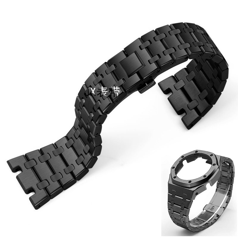 Thích hợp cho Casio Farm Oak GA / GM / GMA-S2100 Dây đeo thép vỏ sửa đổi thế hệ 3 / 4 / 5