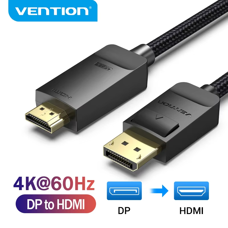Vention DisplayPort sang HDMI Cáp 4K 60Hz DP sang HDMI Cáp Hiển Thị Cổng Nam sang HDMI Nam Bộ Chuyển