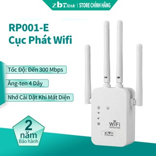 kích sóng wifi Bộ mở rộng Wifi Zbtlink 4g Rp001-E 300mbps Bộ lặp Wifi 4 Ăng-ten có độ lợi cao Cắm và chạy, Thâm nhập tường cao cấp và không cần cài đặt