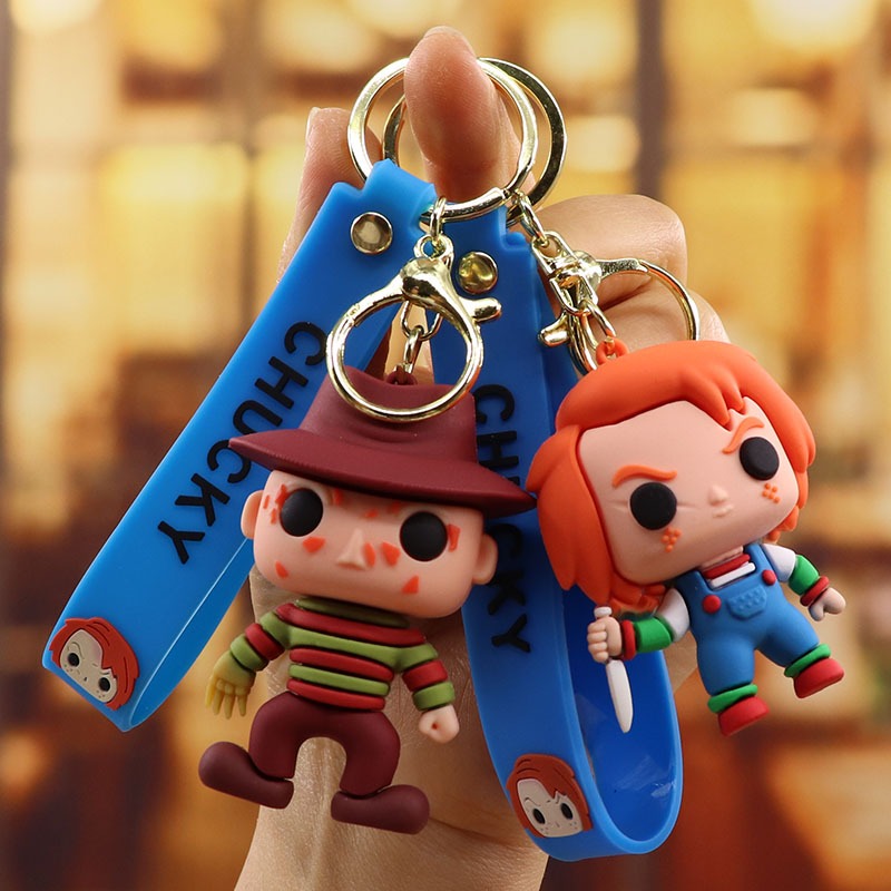 Móc Khóa Chucky Halloween Series Kinh Dị Búp Bê Hề Sát Thủ Cô Dâu Của Chucky Mặt Dây Chuyền Quà Tặng