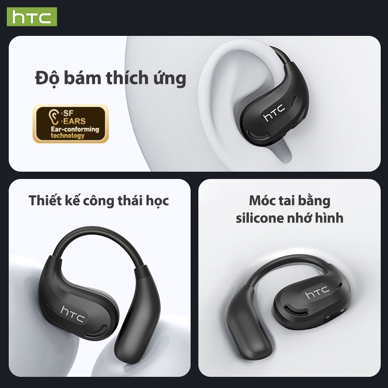 HTC NE47 Tai Nghe Phiên Dịch AI Translator Tai nghe không dây Tai nghe Bluetooth 6.0 Khả năng tương thích Tai nghe mở tai có màn hình nguồn LED | BigBuy360 - bigbuy360.vn