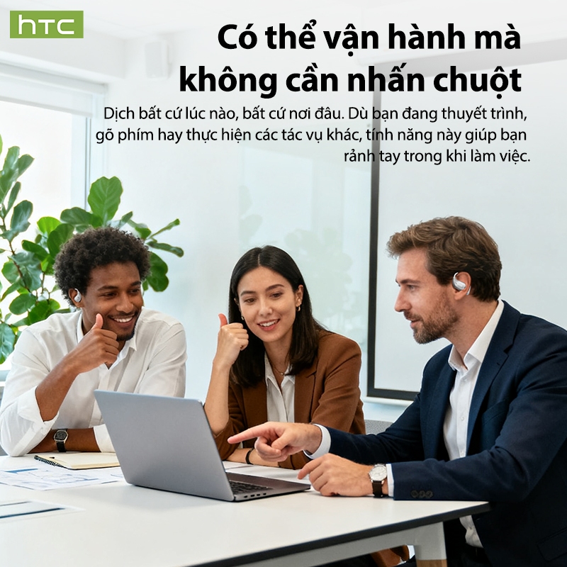 HTC NE47 Tai Nghe Phiên Dịch AI Translator Tai nghe không dây Tai nghe Bluetooth 6.0 Khả năng tương thích Tai nghe mở tai có màn hình nguồn LED | BigBuy360 - bigbuy360.vn