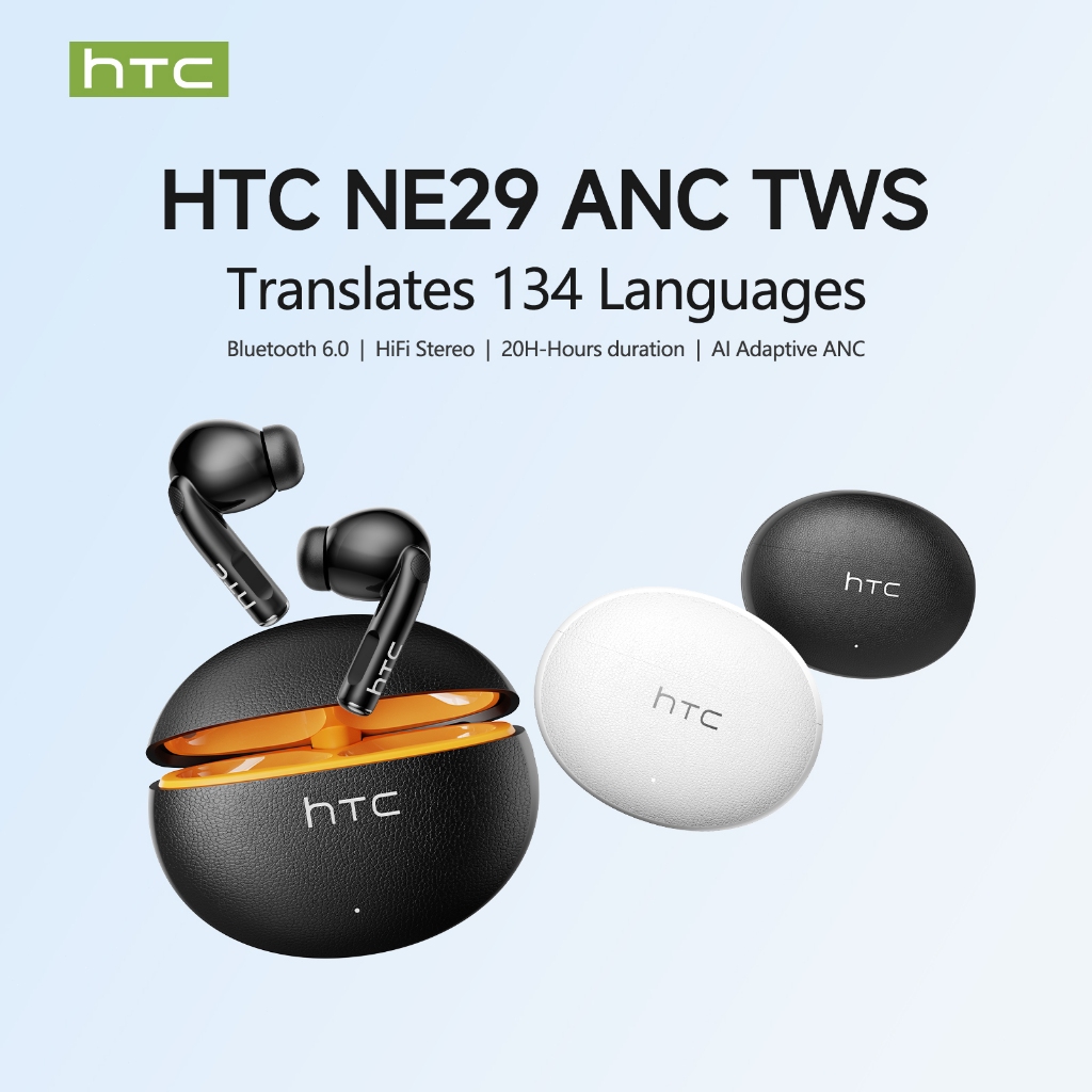 HTC NE29 Tai nghe phiên dịch  Bản dịch thời gian thực 134 ngôn ngữ ​​Âm thanh HIFI có độ trễ thấp Bluetooth 6.0 | BigBuy360 - bigbuy360.vn