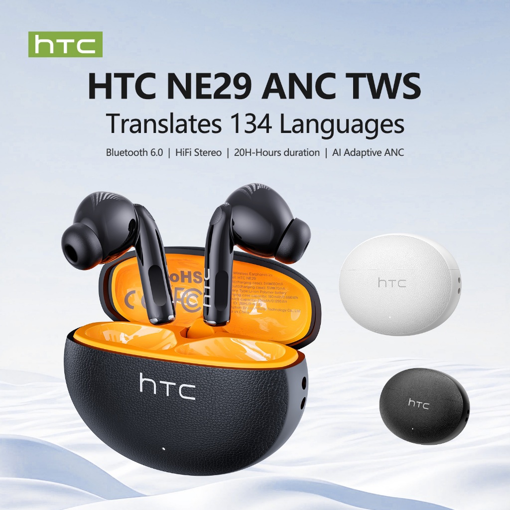 HTC NE29 Tai nghe phiên dịch  Bản dịch thời gian thực 134 ngôn ngữ ​​Âm thanh HIFI có độ trễ thấp Bluetooth 6.0 | BigBuy360 - bigbuy360.vn