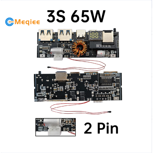 Bảng mạch mô-đun sạc nhanh hai chiều 3S / 4S / 5S 65W / 100W PD 6 cổng