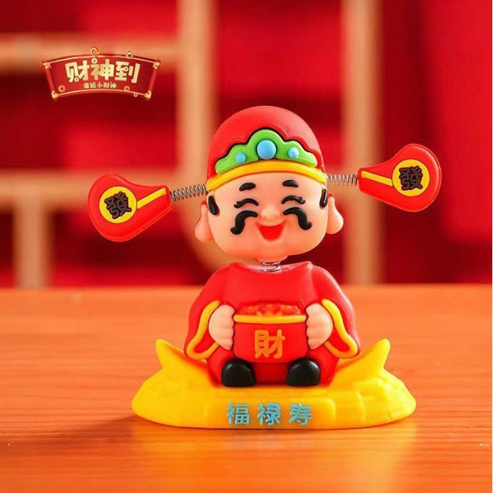 Búp Bê Để Bàn Trang Trí Năm Chiều Thần Tài Nhựa Thủ Công Đồ Trang Trí Nhỏ Mới LQE0