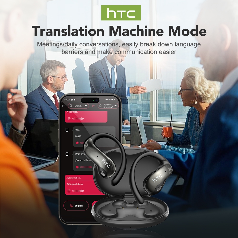 Tai nghe Bluetooth HTC NE19 AI 6.0 Hifi Al Stereo Tai nghe chống nước Chất lượng cao Tai nghe không dây Giảm tiếng ồn Tai nghe mở tai | BigBuy360 - bigbuy360.vn