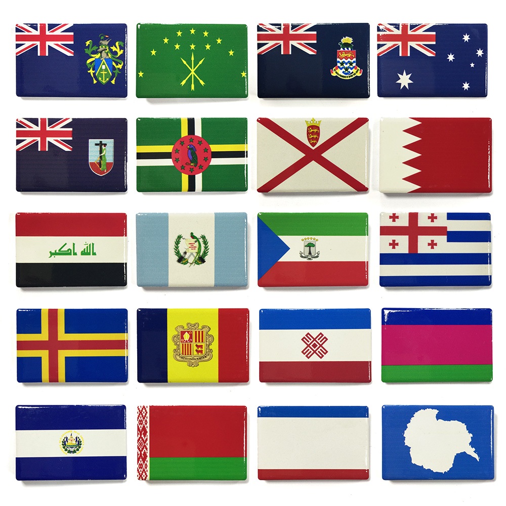 Bahrain. Quần đảo Faroe. Nam châm tủ lạnh 3D Georgia, Cờ quốc gia của nhiều quốc gia