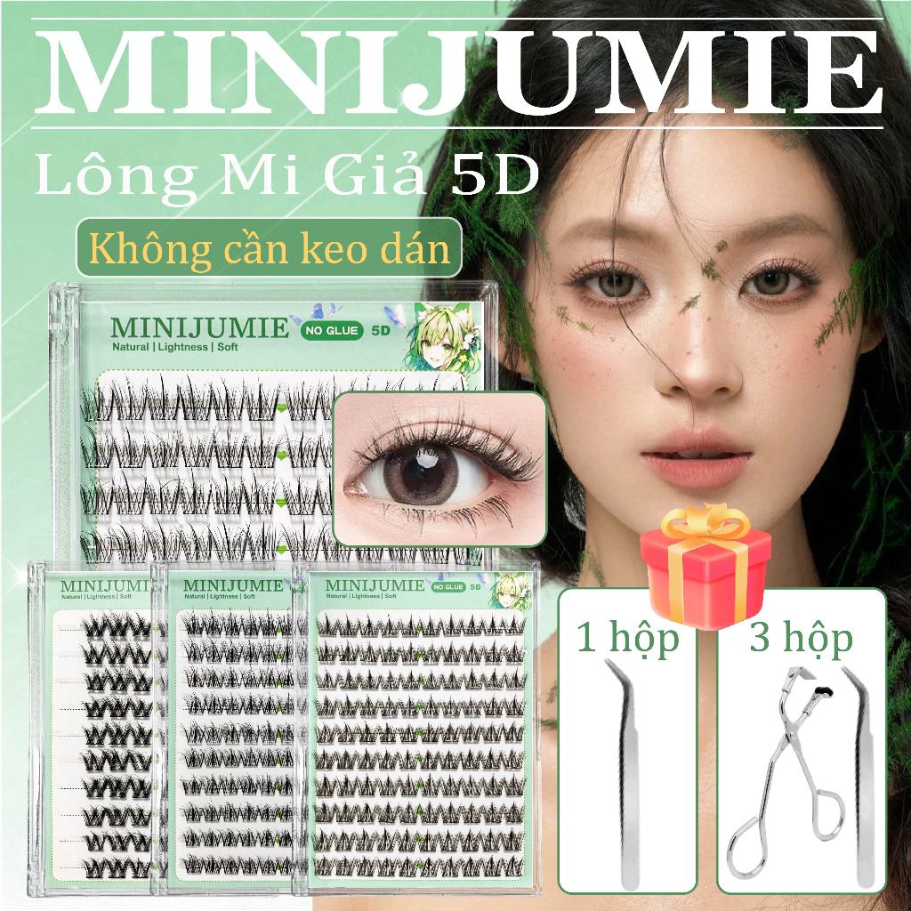Minijumie® 5D series lông mi giả không keo 5D series lớn cuộn hoa chim lông mi đơn