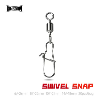 Kingdom 20 Chiếc Xoay Chụp Câu Cá - Phụ Kiện Đặc Biệt Vòng Mồi, Dụng Cụ Câu Cá Trên Bờ Nước Mặn/Ngọt Sử Dụng Thép Không Gỉ