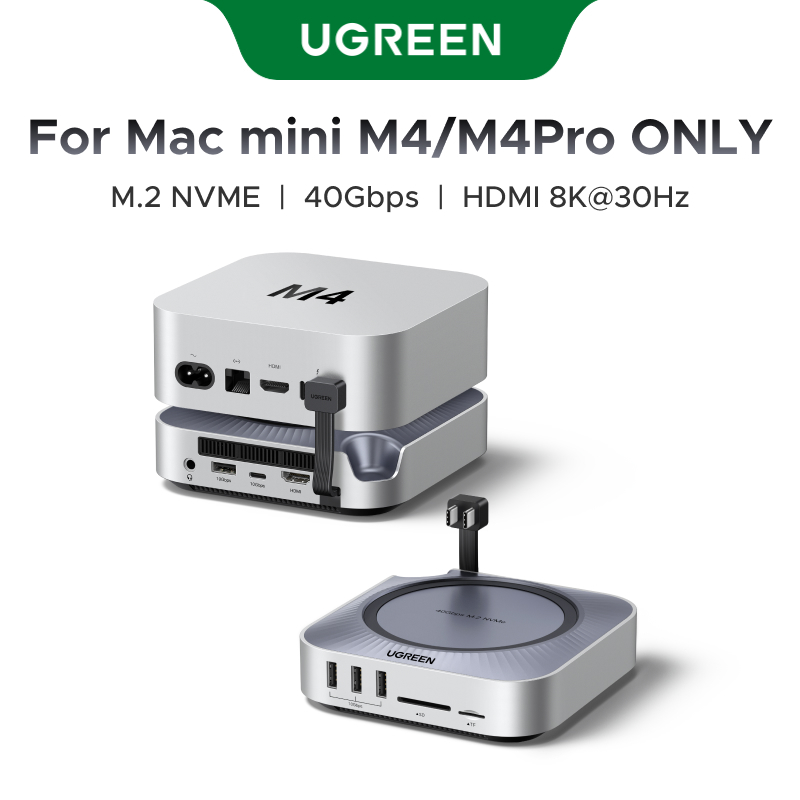 Hub mở rộng 10 trong 1 UGREEN 10Gbps HDMI 2.1 Lên đến 8K @ 30Hz Màn hình kép Hỗ trợ SSD M.2 NVMe SD 