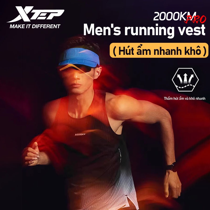 【XTEP】2000KM 5.0 PRO | Men's Running Vest, 2026 Summer New Quick-Drying Breathable Sports Top