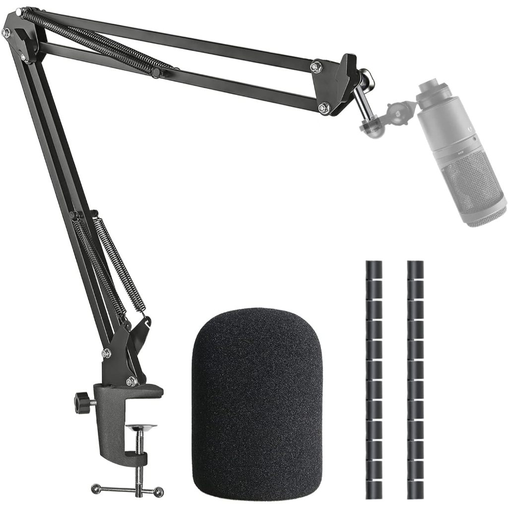 AT2020 Mic Boom Arm Stand với bộ lọc Pop, Tương thích với Audio-Technica AT2020, Micrô USB Audio-Tec