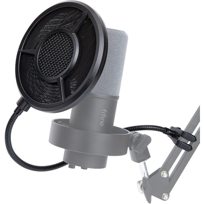 Bộ lọc Mic Pop Fifine K688 có nắp xốp Windsrceen, Tương thích với Mic Fifine, Màn hình Pop gió 6 lớp