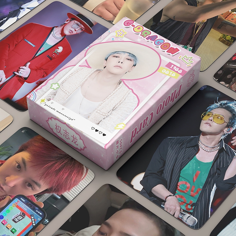 50 Cái / hộp BIGBANG G-Dragon Laser Card Photocard ba chiều LOMO Card KPOP Album