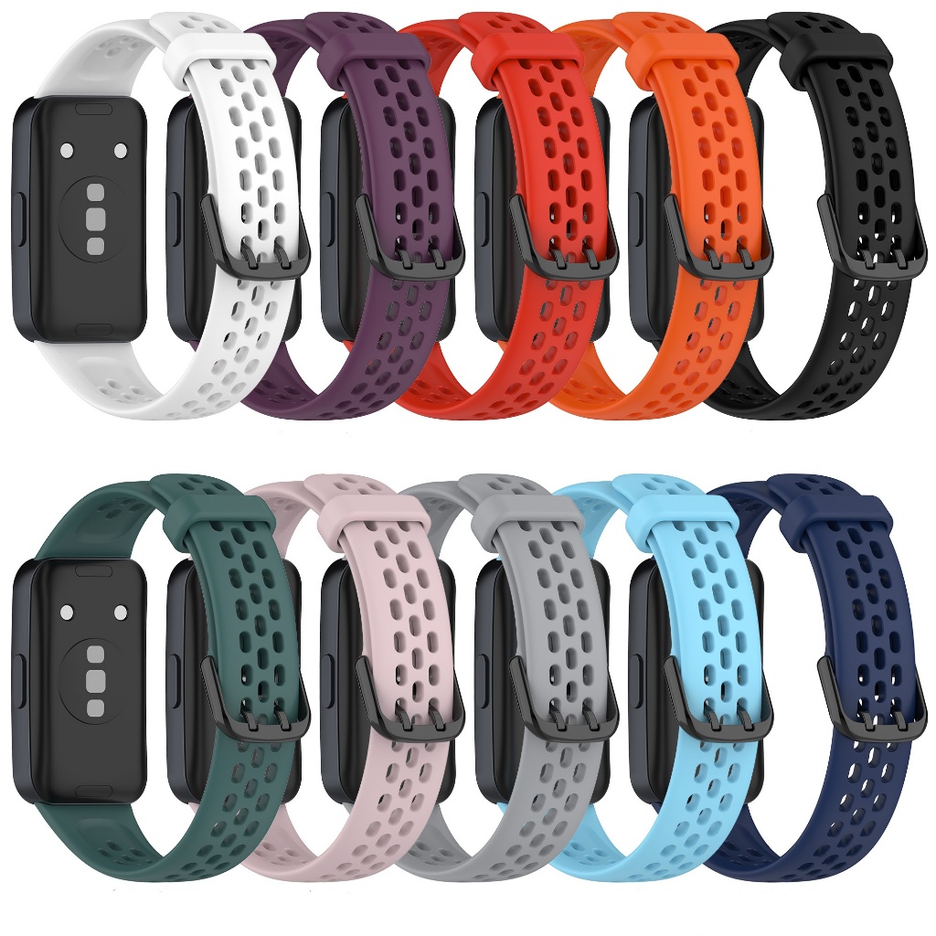 Thích hợp cho Huawei Band 10 / 9 / 8 Dây đeo silicon HuaWei Band 10 / 9 / 8 Dây đeo silicon thoáng k