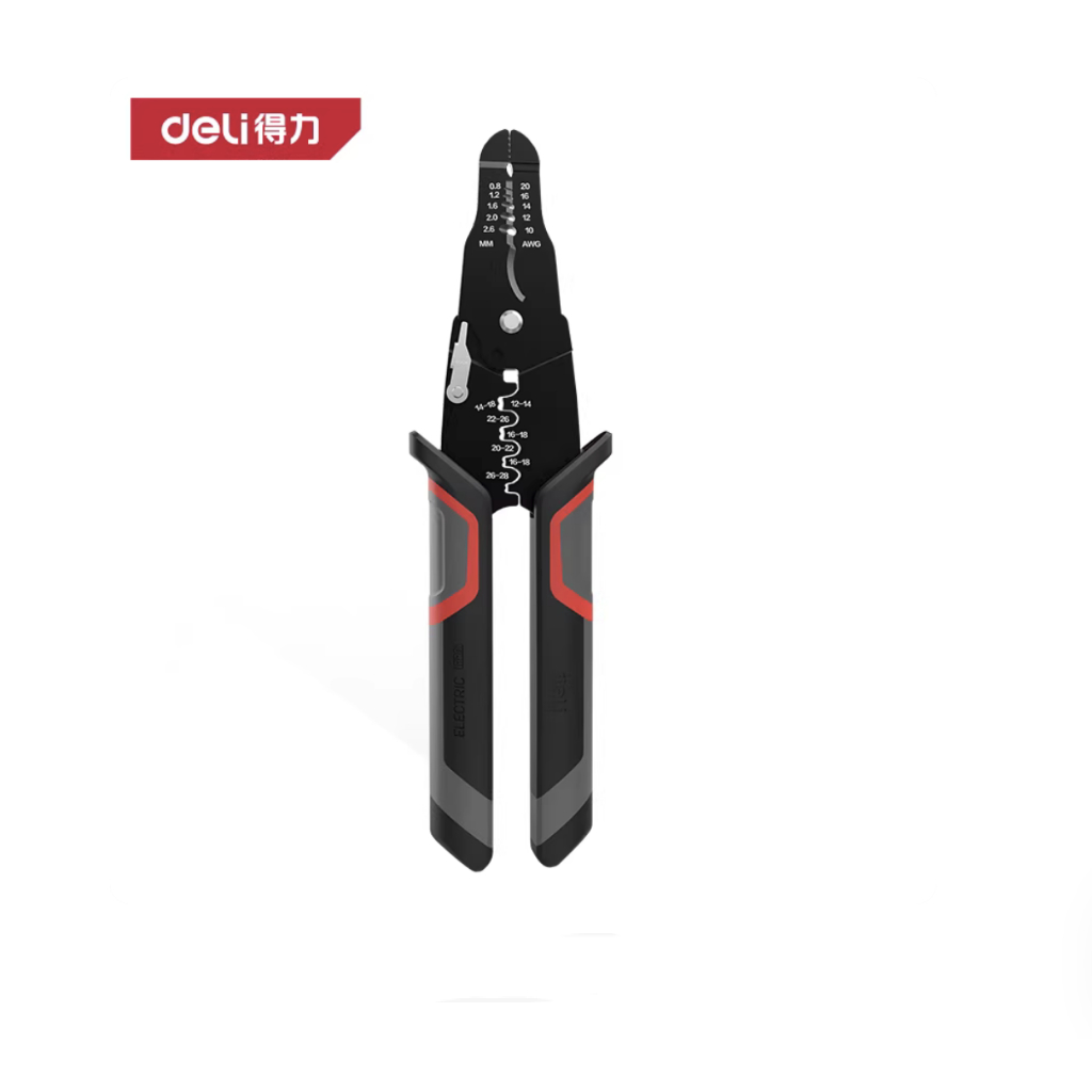 Kìm tuốt dây Deli / Kìm điện đa chức năng Mũi nhọn 0,6-2,6mm DL4991