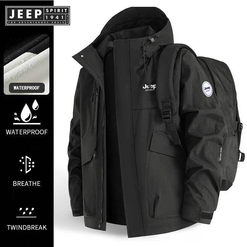 Áo khoác JEEP SPIRIT 1941 ESTD chống văng nước, phù hợp cho cả nam và nữ