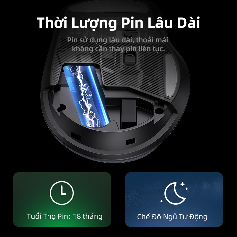 Chuột không dây UGREEN 6 nút bấm 5 cấp độ DPI 4000DPI 2.4G thích hợp cho máy tính / Mac / Linux / Laptop | BigBuy360 - bigbuy360.vn