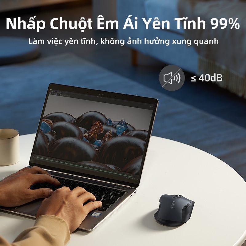Chuột không dây UGREEN 6 nút bấm 5 cấp độ DPI 4000DPI 2.4G thích hợp cho máy tính / Mac / Linux / Laptop | BigBuy360 - bigbuy360.vn