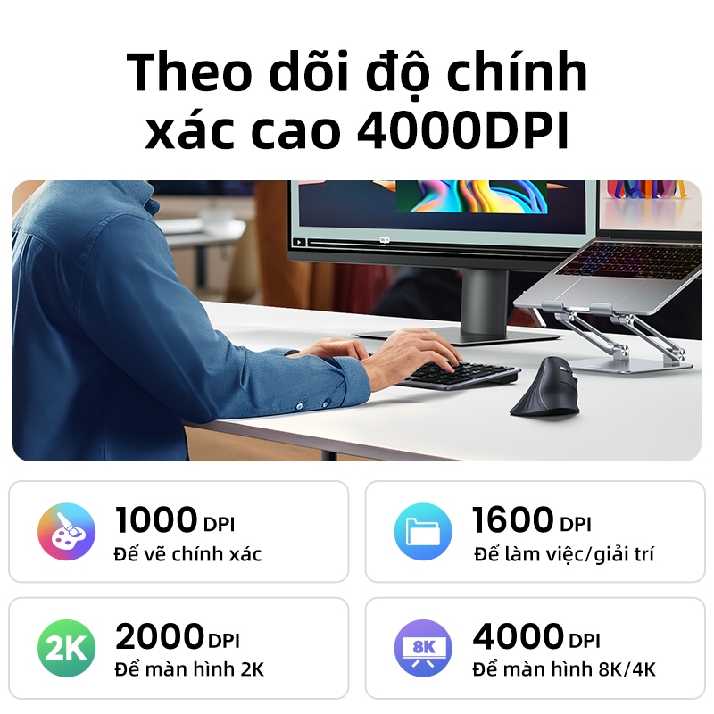 Chuột dọc không dây UGREEN  2.4G | BigBuy360 - bigbuy360.vn