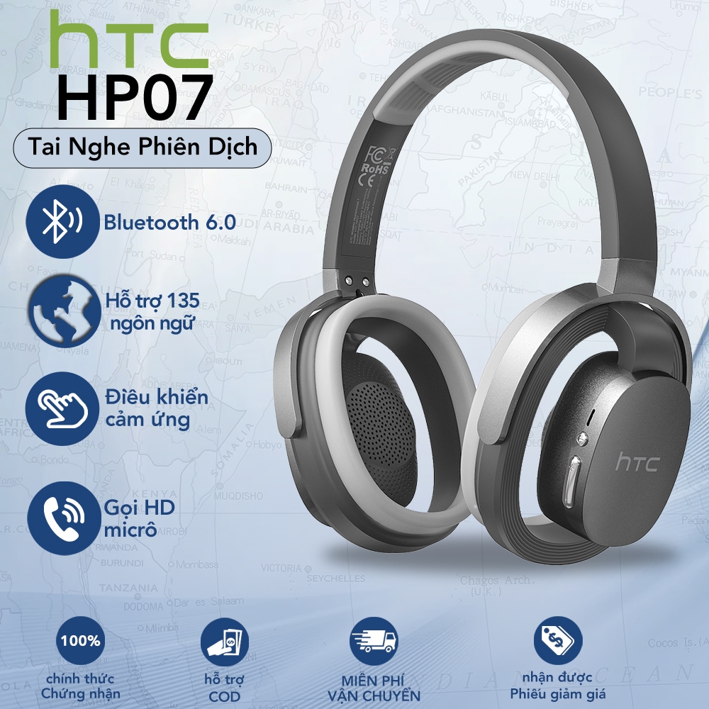 HTC HP07  Tai Nghe Phiên Dịch Tai nghe Bluetooth không dây Bluetooth 6.0 Lên đến tuổi thọ pin 55h | BigBuy360 - bigbuy360.vn