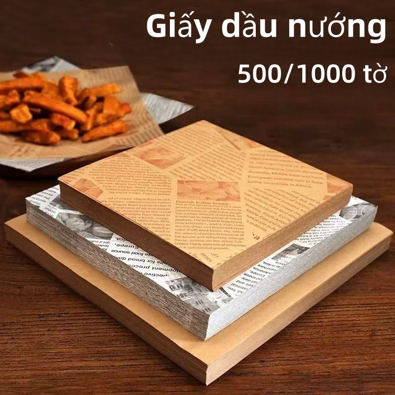 500 Tờ Giấy Nến Lót Hộp Bánh Bento/Giấy gói sandwich