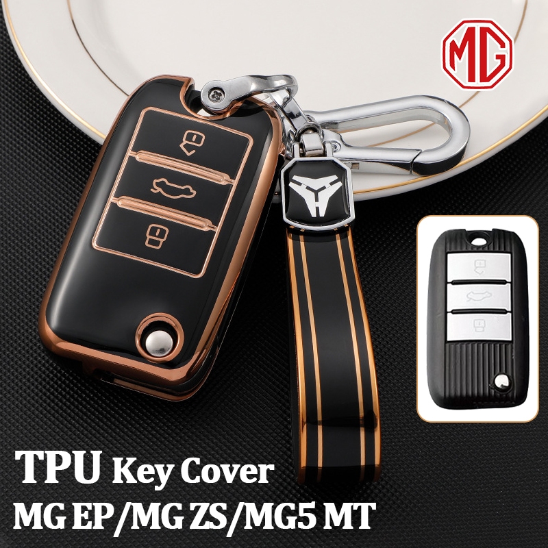 Vỏ chìa khóa MG cho MG EP / MG ZS / MG5 MT Vỏ chìa khóa từ xa ô tô MG5 MT Vỏ chìa khóa cạnh vàng MG 