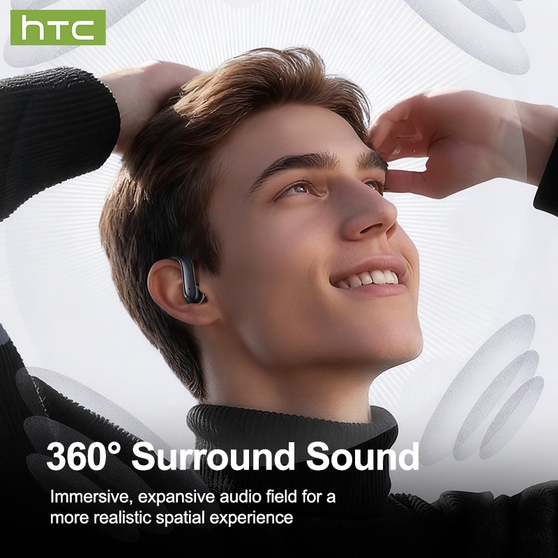 HTC NE63 Tai Nghe Phiên Dịch  AI Translator Tai nghe mở tai Tai nghe không dây Bass Bluetooth 6.0 có màn hình nguồn LED | BigBuy360 - bigbuy360.vn