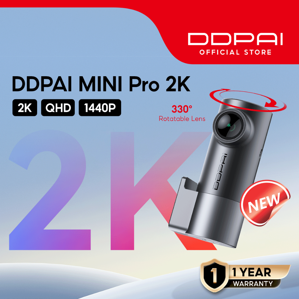 DDPAI Mini Pro 2K Quad HD NightVIS 2.0 Xe Ô Tô 24 Giờ Màn Hình Đỗ Xe Dash Cam