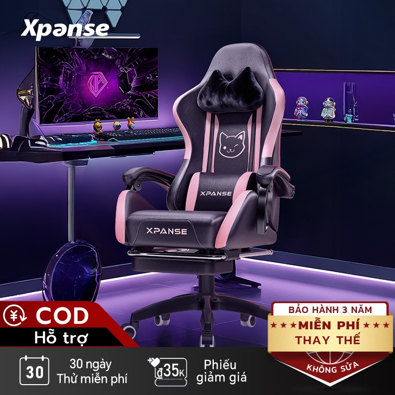 Ghế game gaming Xpanse X33-Chống bám bẩn và trầy xước,Được thiết kế riêng cho nữ giới | ghế công thái học | ghế làm việc | BigBuy360 - bigbuy360.vn