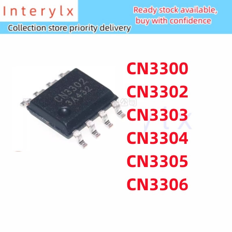 5 Cái / lốc CN3300 CN3302 CN3303 CN3304 CN3305 CN3306 Miếng Dán SOP-8 Pin Lithium Quản Lý Sạc Chip I