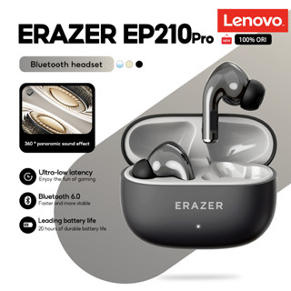 Tai nghe Bluetooth không dây đích thực Lenovo ERAZER EP210 Pro - Bluetooth 6.0, Tai nghe chơi game có độ trễ siêu thấp, 360° Âm thanh toàn cảnh, tuổi thọ pin dài 20H