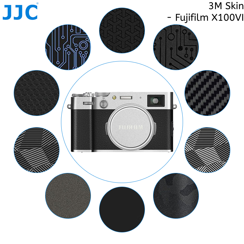 JJC X100VI Camera 3M Miếng Dán Da Cho Thân Máy Ảnh Fujifilm Fuji X100VI X100-VI, 11 Màu Sắc Không Cò