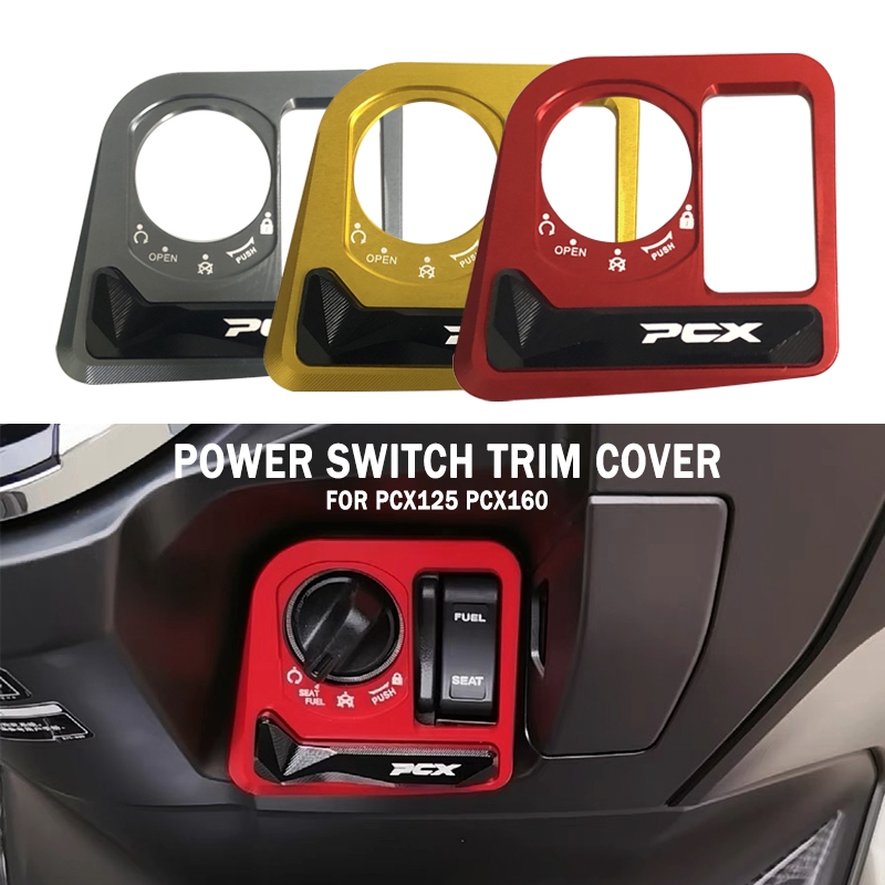 Phụ Kiện PCX CNC Đánh Lửa Công Tắc Bao CNC Khóa Cửa Điện Nút Bao Bảo Vệ Cho XE HONDA PCX125 PCX160 2