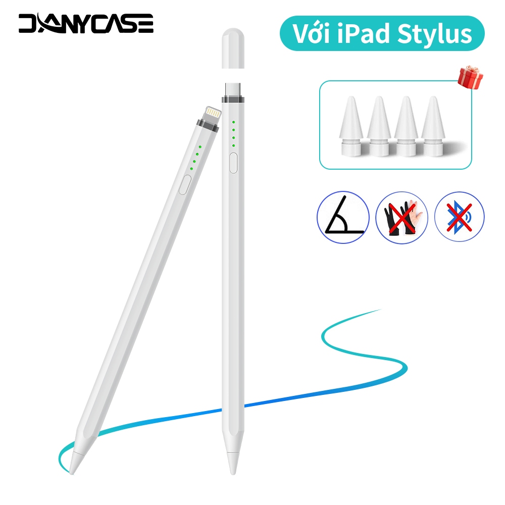 Stylus Có Lòng Bàn Tay Từ Chối Cho iPad Gen 11th A16 10th Air 6 11 Air 13 M2 M3 Air4 Air5 Pro 11 M4 M5 Pro 12.9 13 Gen 9th 8th 7th 6th Mini 7 6 Bút Chì