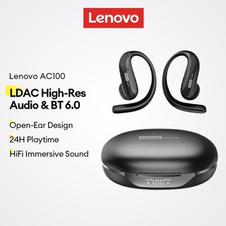 Tai nghe Bluetooth Lenovo AC100 và tai nghe không dây mở tai có âm thanh độ phân giải cao LDAC và Bluetooth V6.0 cộng với thời gian chơi 24h