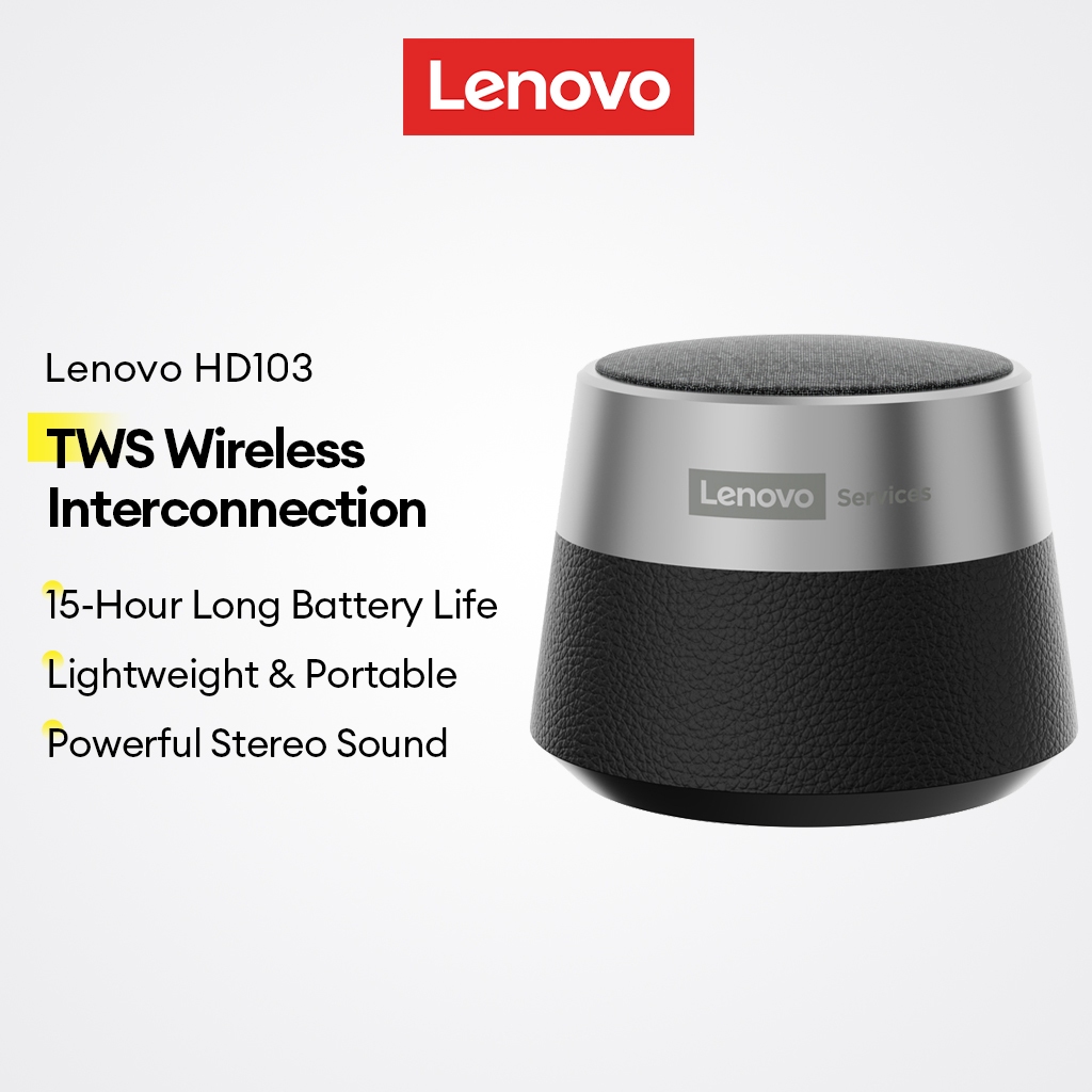 Loa Bluetooth không dây Lenovo HD103 Kết nối không dâyTWS Tuổi thọ pin 15 giờ Nhẹ và di động | BigBuy360 - bigbuy360.vn