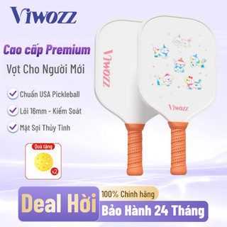 Vợt Pickleball Paddle Sợi Thủy 16MM Pickleball Paddle Tinh Cho Người Mới Chơi  Bền Bỉ Điểm Chạm Lớn Kèm Theo Bóng-Cloud Puppy