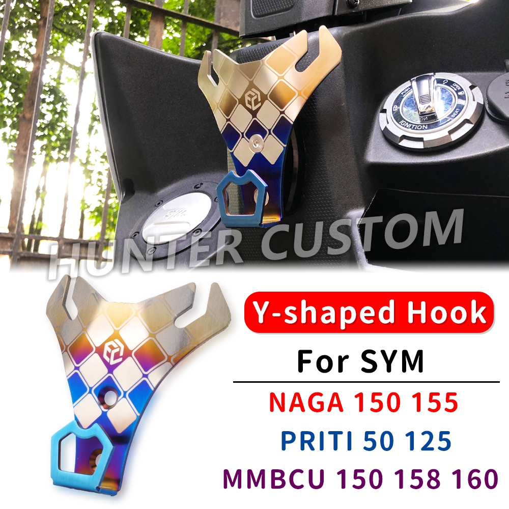 Dành Cho SYM NAGA150 NAGA155 PRITI50 125 MMBCU Xe Máy Móc Hình Chữ Y Thép Không Gỉ Móc Bảo Quản Chịu