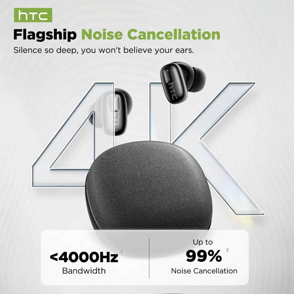 HTC NE75 Tai Nghe Phiên Dịch  AI Translator Earbud Khử tiếng ồn TWS Bluetooth 6.0 Tai nghe không dây giờ cho PC / Android / IOS | BigBuy360 - bigbuy360.vn