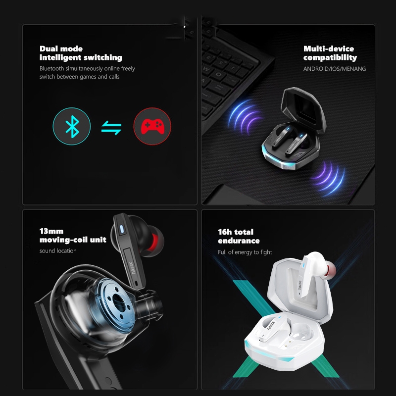 erazerTA12 Tai Nghe Phiên Dịch AI Bluetooth 6.0 Dịch sang 134 ngôn ngữ Tai nghe không dây Tai nghe chơi game Âm trầm sâu Pin lâu dài Có micro Âm thanh HiFi Tai nghe thể thao Chống nước | BigBuy360 - bigbuy360.vn