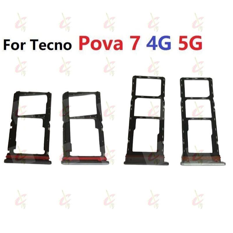 Hộp đựng khay đựng thẻ Sim cho Tecno Pova 7 4G 5G Pro Ultra LJ6 LJ7 LJ8 LJ9