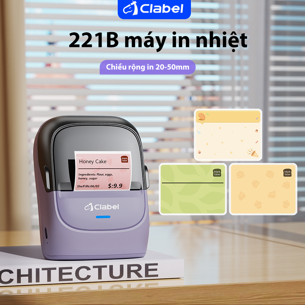 Clabel 221B Nhãn  Máy In Nhãn Giá Mã Vạch Nhãn Được Nâng Cấp Hoàn Toàn