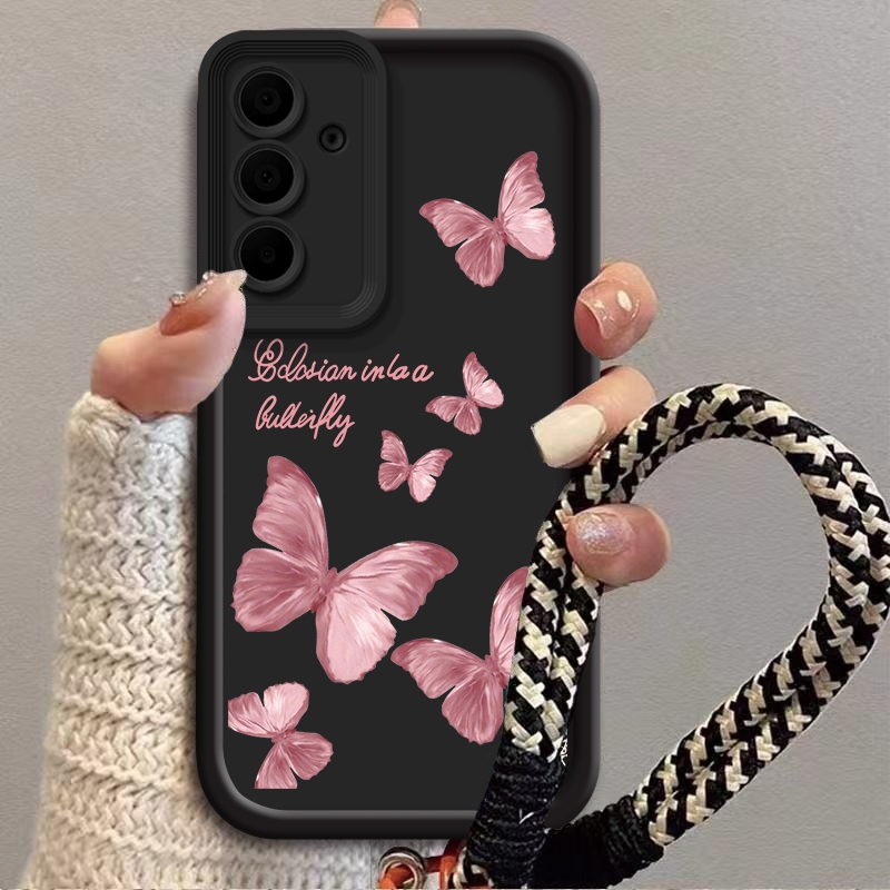 Vỏ Bướm Màu Hồng Cho Samsung A16 Samsung A20S Samsung A21S Samsung A22 Samsung M22 Samsung M32 Samsu