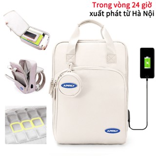 Ba lô đựng laptop chống sốc cao cấp dành cho nữ, thích hợp cho máy tính xách tay 15,6 inch, ba lô học sinh có cổng USB.